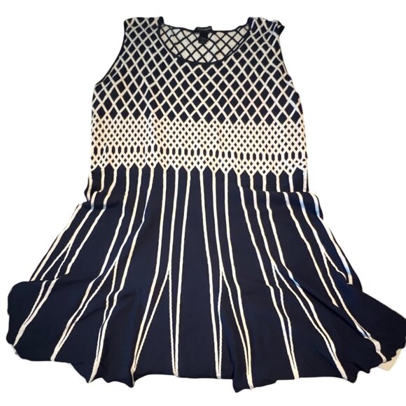 Ashley Stewart Womens Knit Sleeveless Diamond Pattern Dress Size 26 - Picture 1 of 5